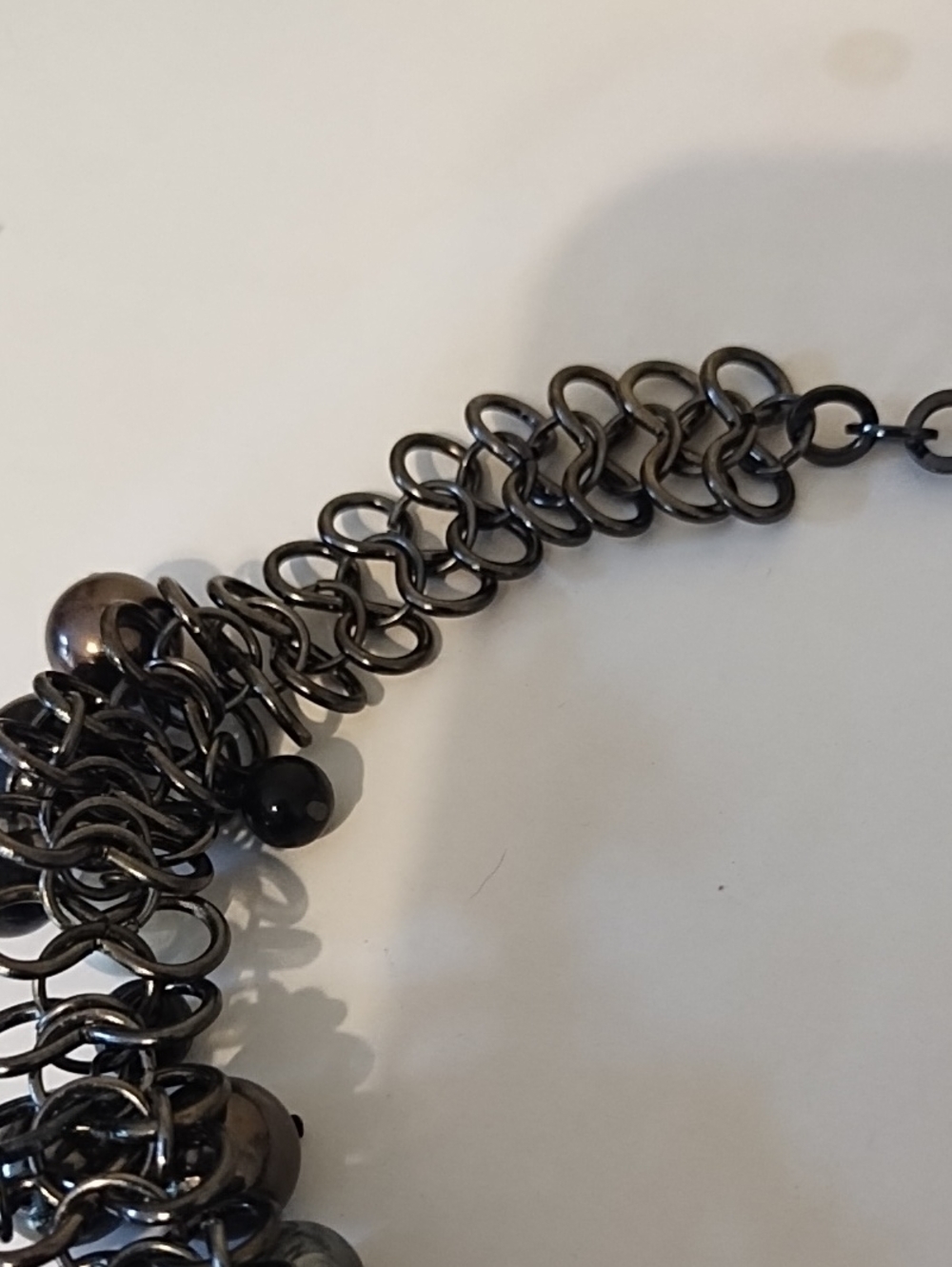NWT Black Multi-Bead Statement Necklace - Picture 10 of 15